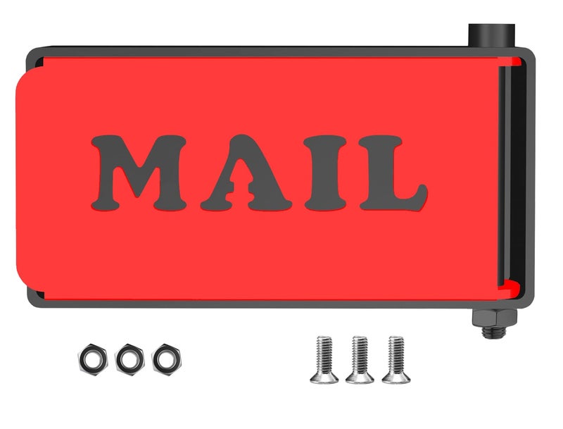 WIPHANY Mailbox Flag Replacement Kit Metal Front Mount Red Mailbox Flag for Brick, Stone Mailboxes | Mail Alert Flag | Stylish Mailbox Alert Flag Red Front Mount Replacement (Includes Screws & Adhesive) - Image 1