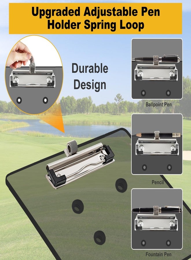 LEAPGOMAX Golf Cart Scorecard Holder with Pen Holder on Golf Cart Steering Wheel for EZGO Club Car Yamaha Golf Carts Black（Note Do Not Include Golf Cart Steering Wheel - Image 3
