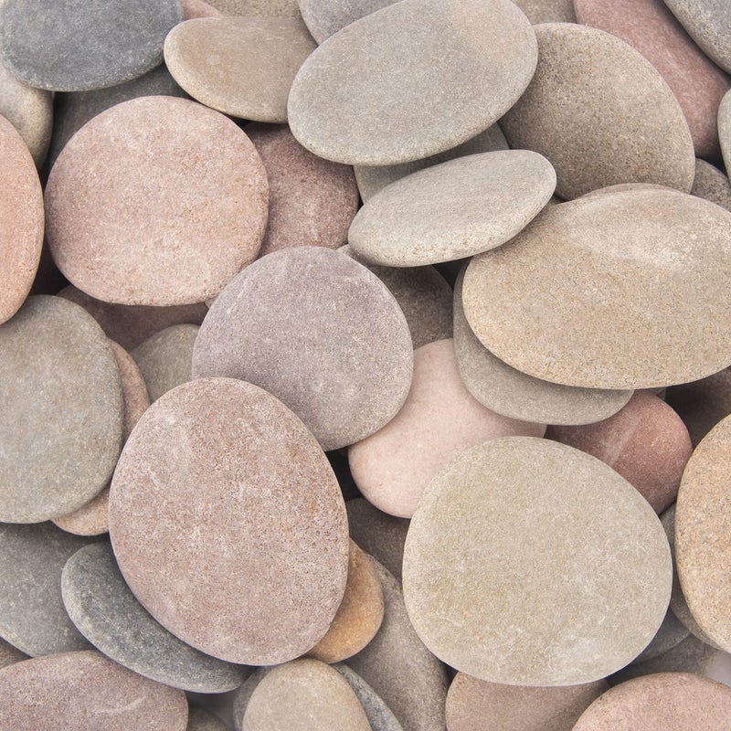 CFKJ [About 97 PCS - 102 PCS](18.2 Pounds) Painting Rocks,2.26"-3.49" River Rocks,Flat Stones,Craft Rocks,DIY Rocks - Image 1