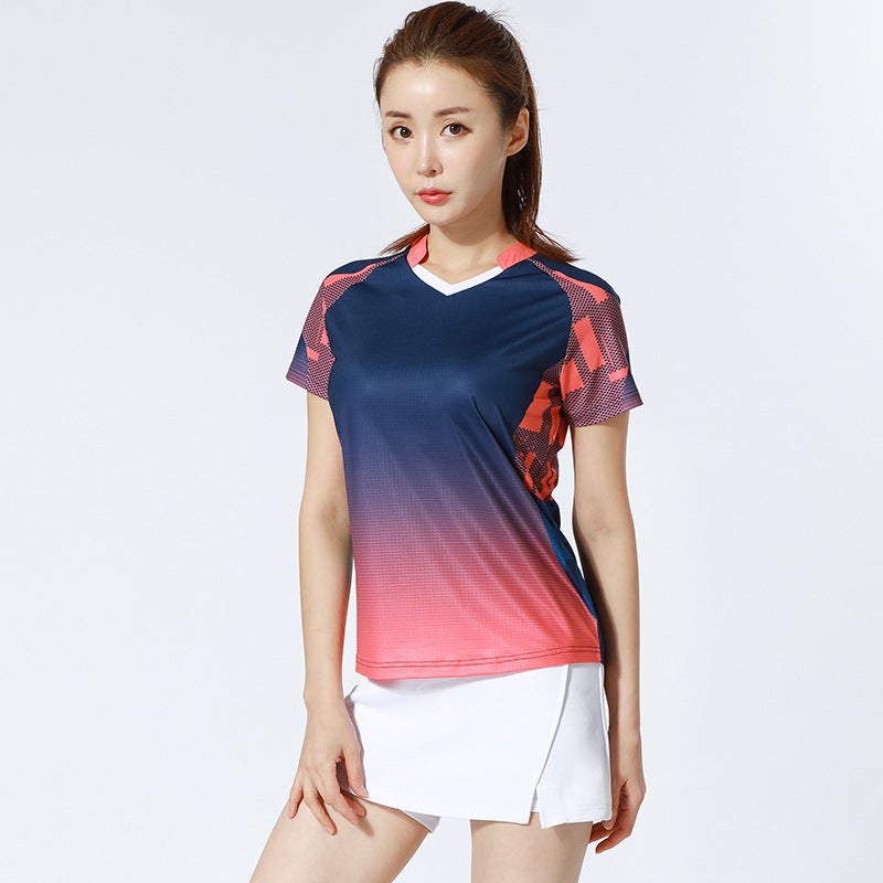 Generic Summer Slim Badminton Dress Set for Women Women's bright blue shorts suit