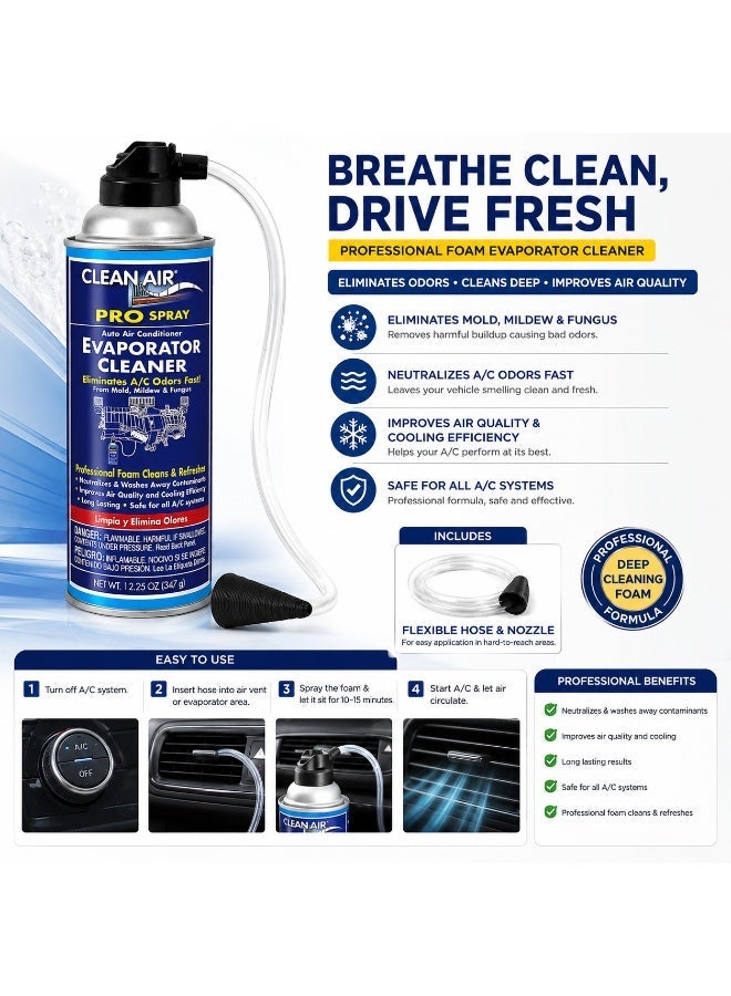 CLEAN AIR Auto Air Conditioner &  AIR Auto Air Conditioner & Leather Foam Cleaneram Cleaner - Image 1