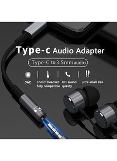 إيروريكس محول مقبس سماعة الرأس USB Type C Male إلى 3.5 مم كابل محول صوت رقمي DAC Decoder Chip محول كابل دونجل صوتي متوافق مع المزيد من أجهزة Type C  - Image 4