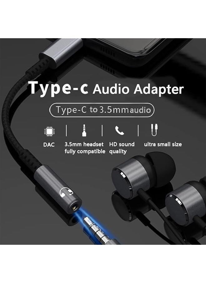 إيروريكس محول مقبس سماعة الرأس USB Type C Male إلى 3.5 مم كابل محول صوت رقمي DAC Decoder Chip محول كابل دونجل صوتي متوافق مع المزيد من أجهزة Type C  - Image 4