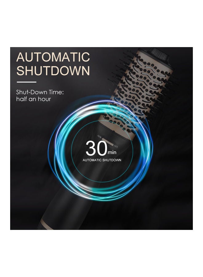 NIBEMINENT New Style Warm-Air Comb Multifunctional Electric Hairdryer Wet And Dry Black&gold - Image 2