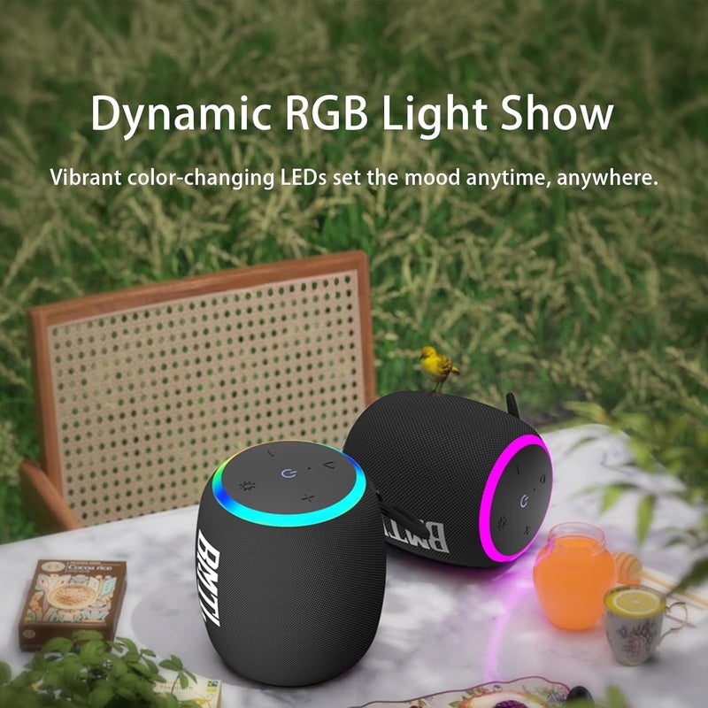 xdobo BMTL Rainbow Bluetooth Speaker, 15W Portable Wireless Speaker with Type-C Charging, Bluetooth 5.3, Deep Bass, IPX7 Waterproof, TF Card Support - Image 5