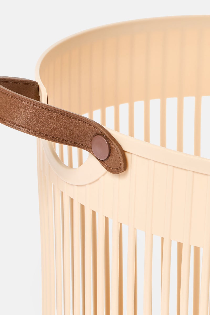 Oasis Home Multi Purpose Storage Basket With Handle, Beige - Image 3