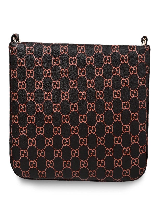 Nexeura Women’s Designer Inspired Crossbody Handbag | Elegant Faux Leather Shoulder Bag with Chain Strap | Stylish Sling Purse for Girls & Ladies | Trendy Party & Casual Wear Sling Bag (BROWN,RED) - Image 4