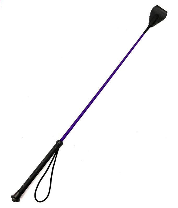 PETS TRIANGLE 24 inches Synthetic Handle, Nylon Loop, Leather Flap & Plastic Cap Stick Ideal Dog Walking and Dog Training Durable and Will Not Become Slippery (Purple) - Image 3