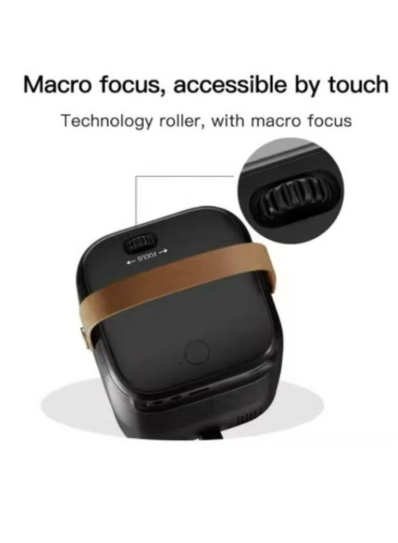 Umiio A007 Portable Smart Intelligence Projector Full HD 1080P, Android Video Projector with 5G WiFi & Bluetooth, Compatible With iOS Android HuaweiCast Suitable for Outdoor Meeting and Home Theater -Black  - Image 2