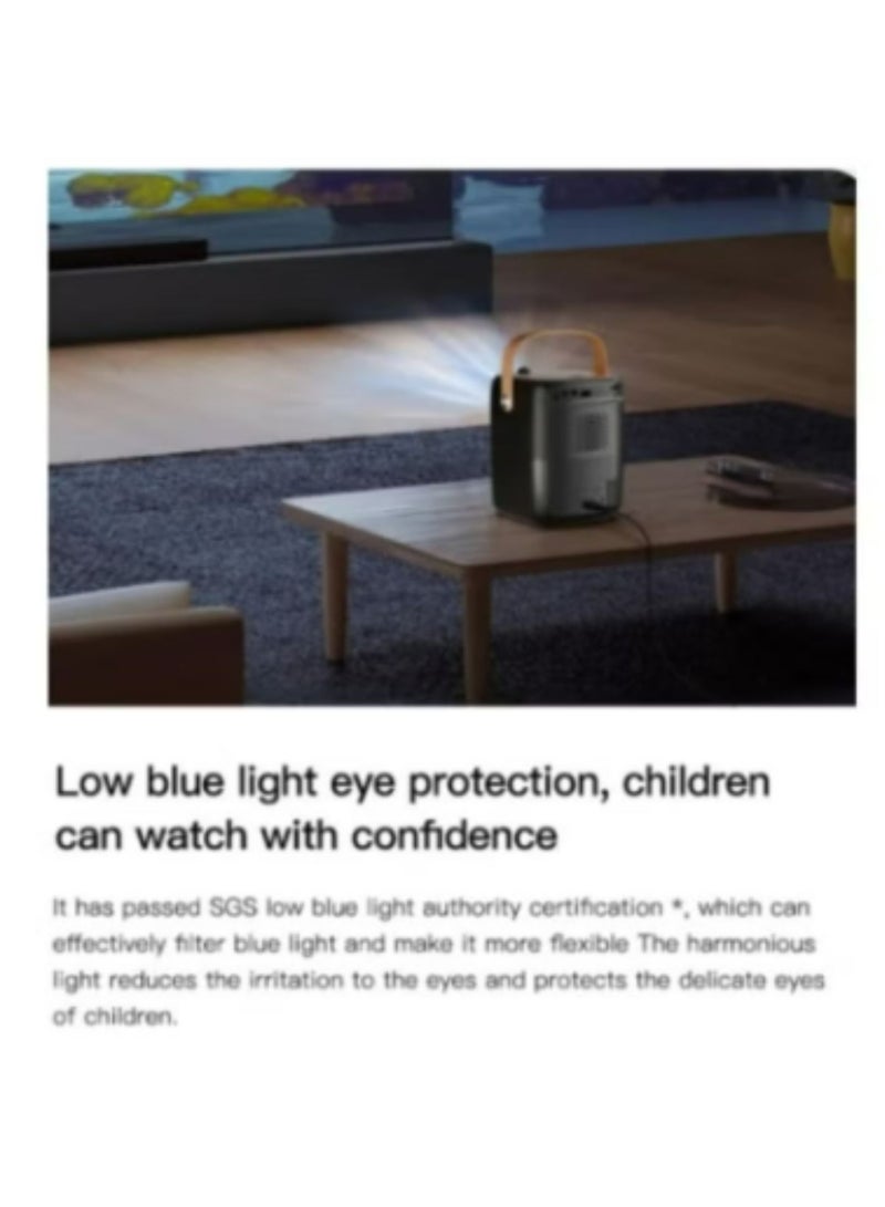 Umiio A007 Portable Smart Intelligence Projector Full HD 1080P, Android Video Projector with 5G WiFi & Bluetooth, Compatible With iOS Android HuaweiCast Suitable for Outdoor Meeting and Home Theater -Black  - Image 3
