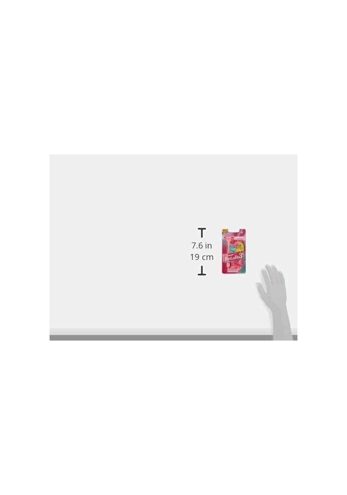 Laser Petals 3 Three Blade Disposable Shaving Razor for Women - Aloe & Vitamin E Enriched - 6 Count - Image 3