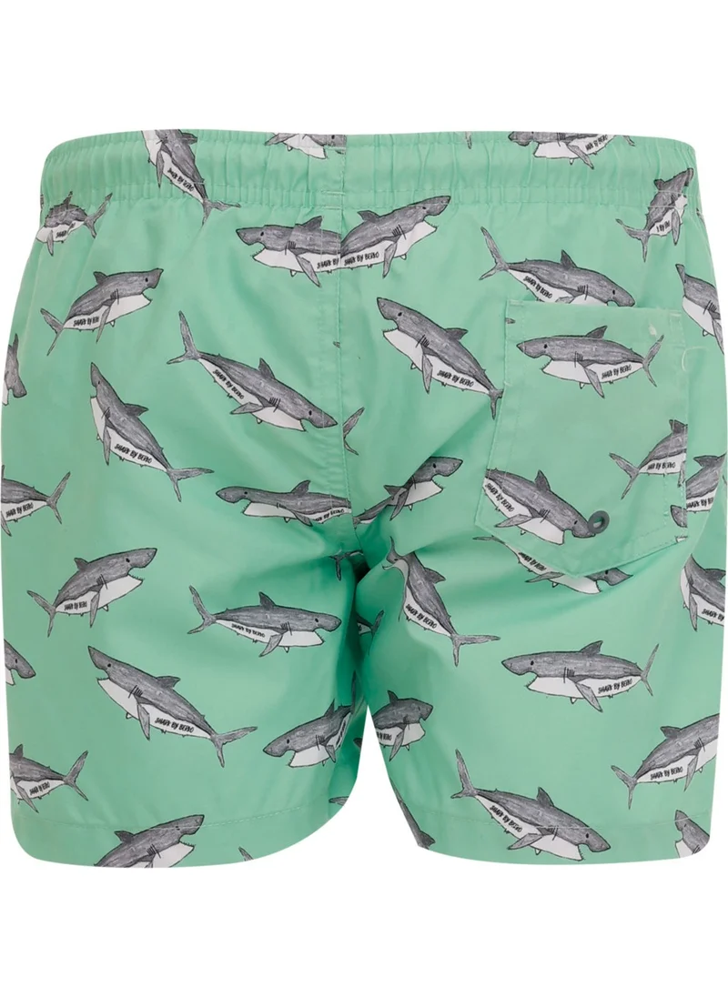 سليبستوب BERKO MINT JUNIOR SHORT Green Boy's Swim Shorts