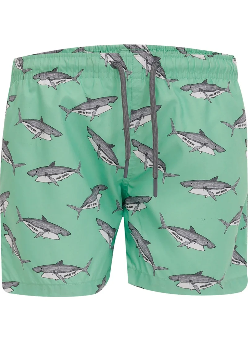 سليبستوب BERKO MINT JUNIOR SHORT Green Boy's Swim Shorts