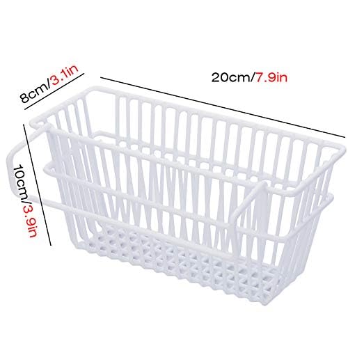 DAOME DAOME Iron Sink Shelf Organizer Soap Sponge Drain Stand Rack Towel Shelves Holder Cupboard Draining Storage Basket White 20x12x102 cm - Image 2