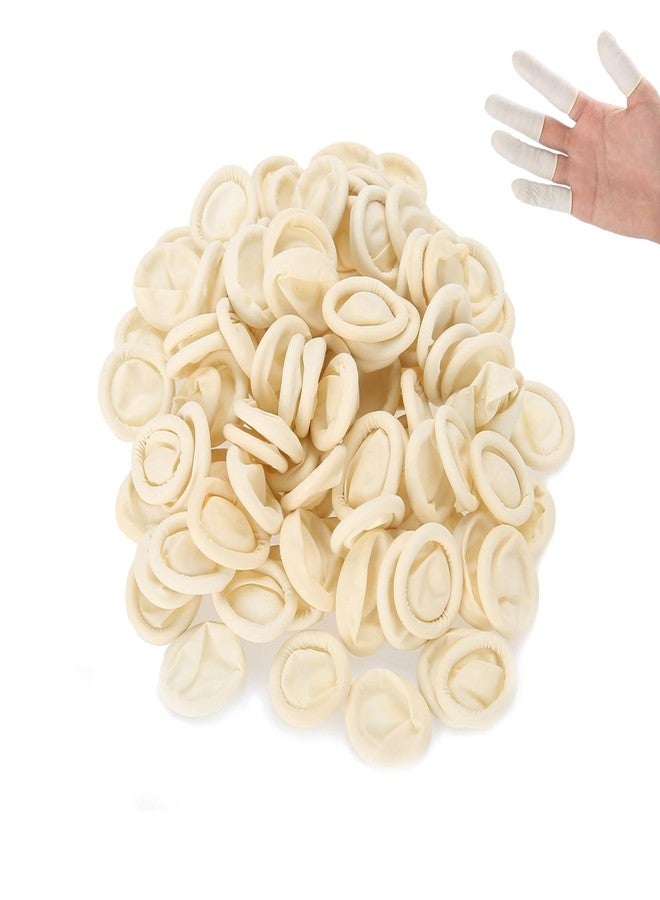 Agatige 100PCS Disposable Latex Finger Cots, Anti Static Rubber Fingers Covers Tips Thumb Protector Rubber Finger Thumb Covers Condoms for Electronic Watch Repair Apply Handmade - Image 1