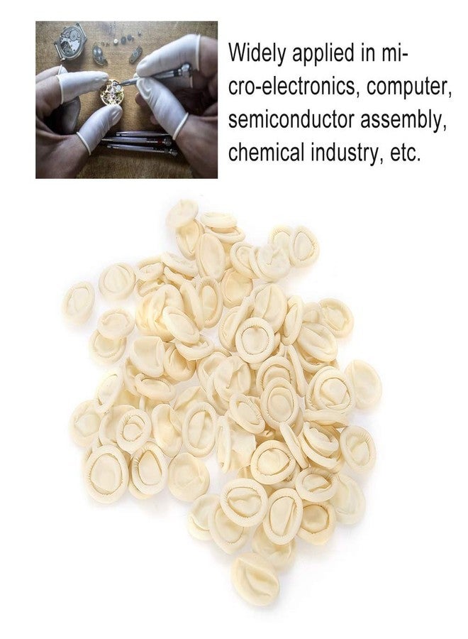 Agatige 100PCS Disposable Latex Finger Cots, Anti Static Rubber Fingers Covers Tips Thumb Protector Rubber Finger Thumb Covers Condoms for Electronic Watch Repair Apply Handmade - Image 3