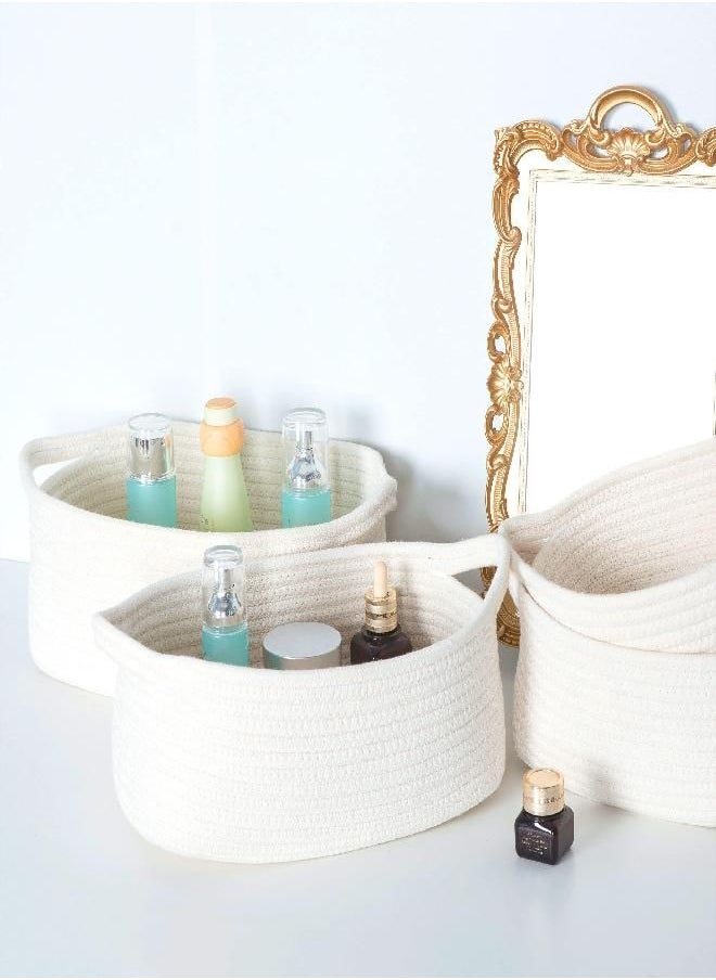 Stonebriar Stonebriar Stackable 2pc Rectangle Metal Wire and Wood Basket Set with Rope Wrapped Handles, Rustic Decor for Home Storage, Decorative Serving Baskets for Weddings, Birthdays, and Holiday Parties  - Image 4