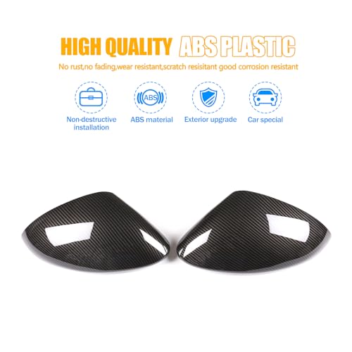 LLKUANG Car Rearview Mirror Cap Decoration Cover Compatible with Alfa Romeo Stelvio 2017-2024 Exterior Rearview Mirror Cover Cap (carbon fiber) - Image 4