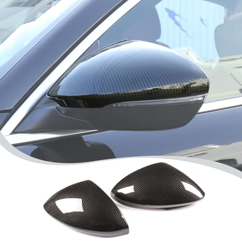 LLKUANG Car Rearview Mirror Cap Decoration Cover Compatible with Alfa Romeo Stelvio 2017-2024 Exterior Rearview Mirror Cover Cap (carbon fiber) - Image 1