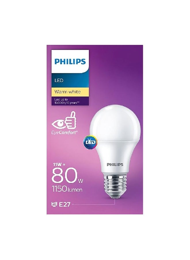 Philips EyeComfort 11W 3000K 1150LM A60 ESS Gen5 LED Bulb Warm White 10.7 x 6.1 x 6.1 cm PHI-929002299584 Warm White - Image 3