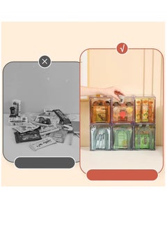 Arabest Stackable Storage Containers Pantry Storage Fridge Organizers and Storage, Used In Multiple Scenarios Transparent Storage Box for Home, Ofiice, Dorm Room Essentials (4 Pack)  - Image 5