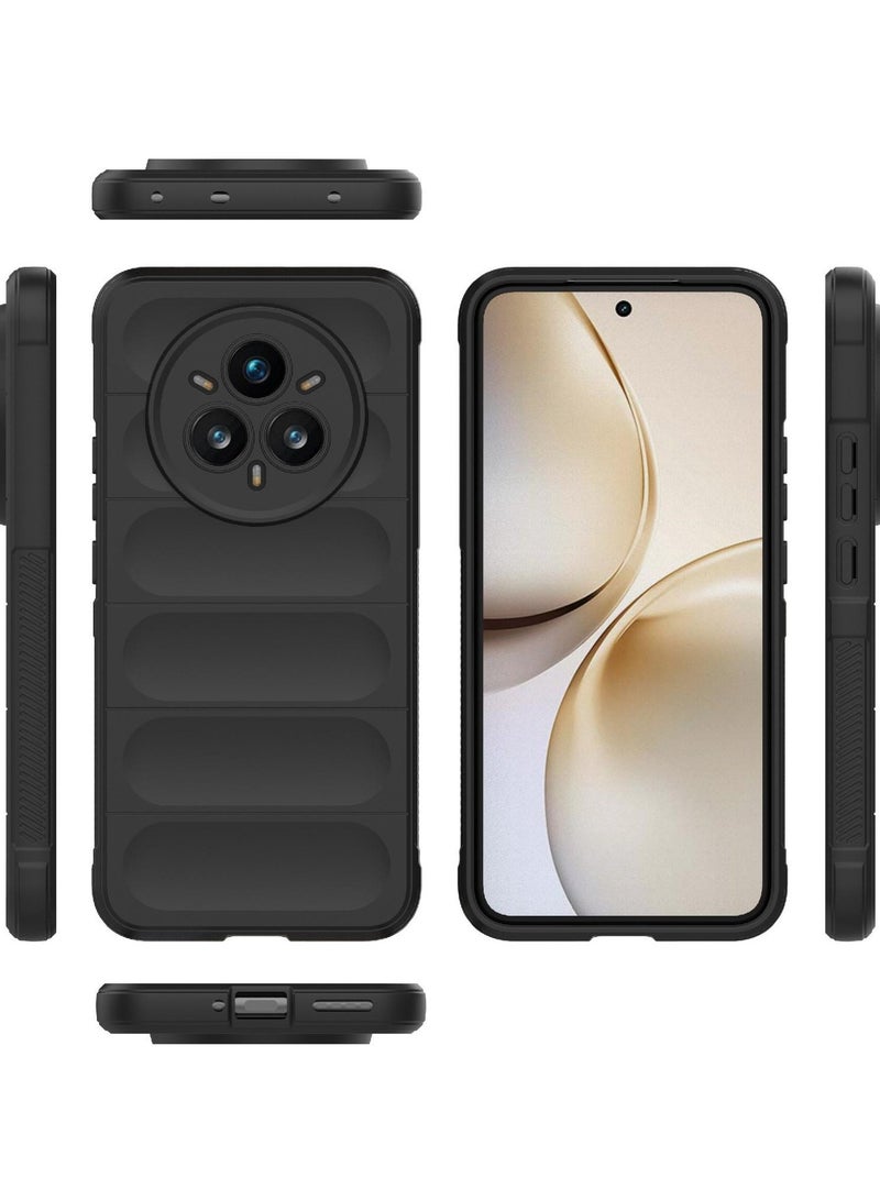 Phone case cover Magic Shield TPU + Silicone Shockproof Phone Case For  Realme 14 Pro Plus (Black) - Image 3