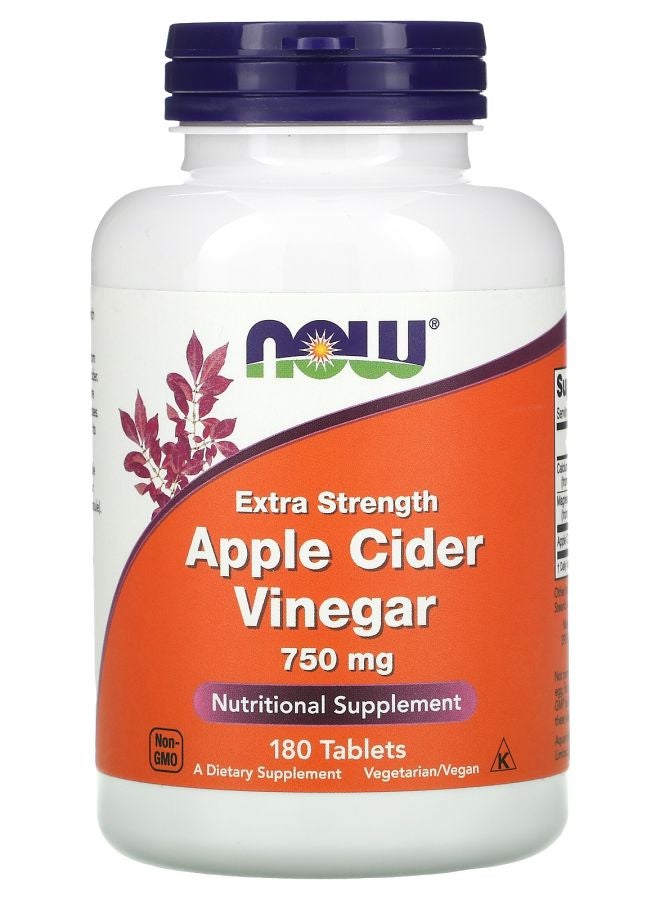 now Apple Cider Vinegar Extra Strength 750 mg 180 Tablets