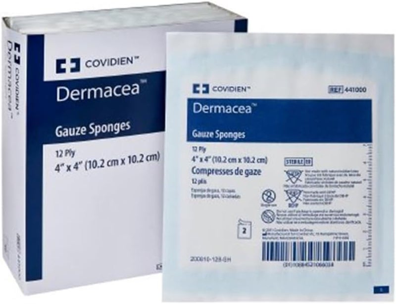 Kendall Dermacea Sterile USP Type VII Gauze Sponge 4 X 4 50Box
