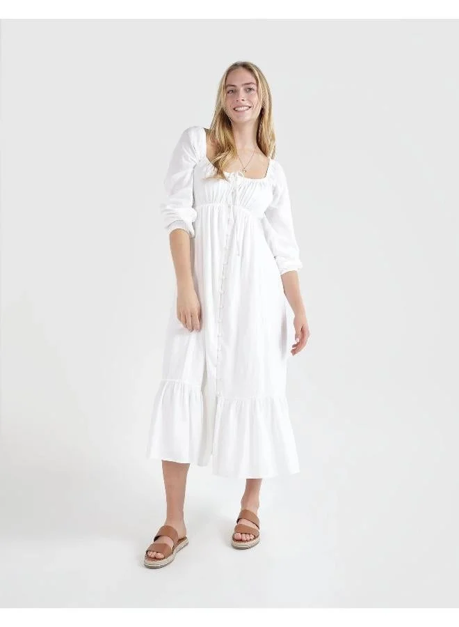 Aerie Tiered White Dress