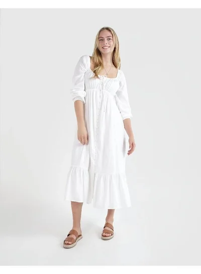 Aerie Tiered White Dress