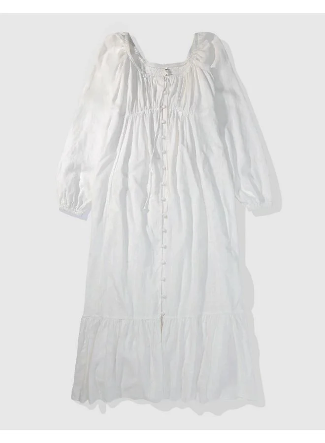 Aerie Tiered White Dress