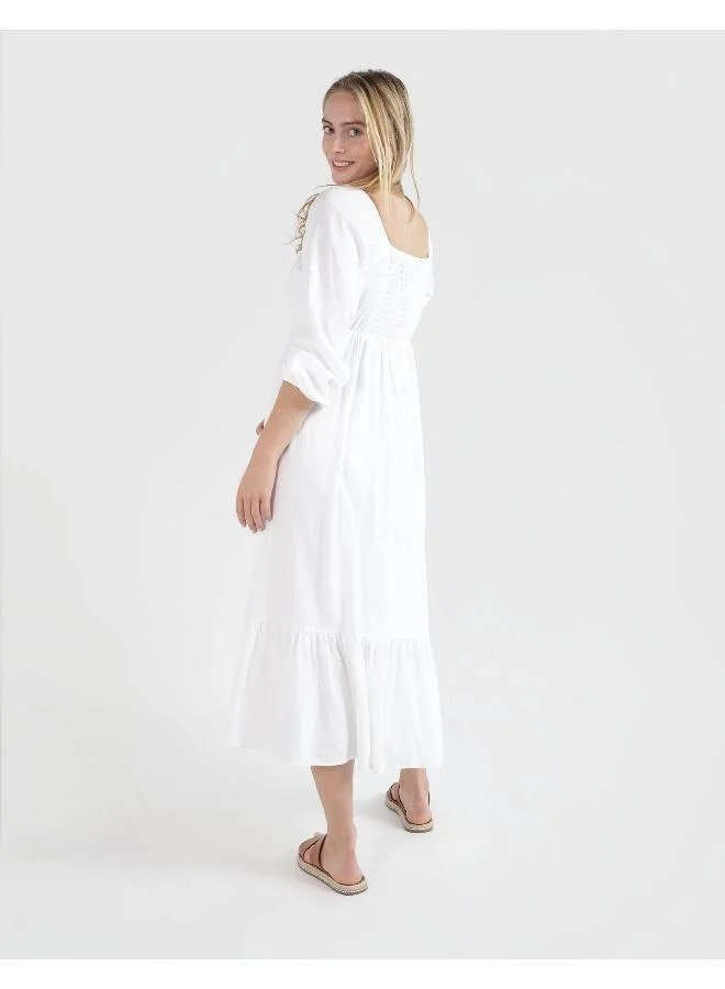 Aerie Tiered White Dress