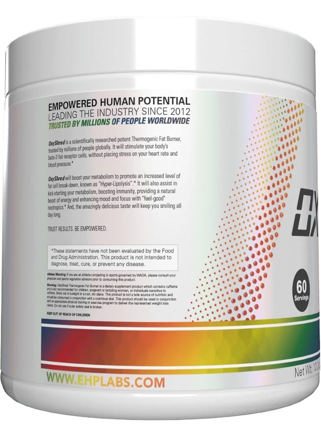 EHP Labs Oxyshred Thermogenic Fat Burner By - Weight Loss Supplement, Energy Booster, Pre-Workout, Metabolism Booster, Water Cut 60 Servings (Gummy Snake) - Image 2
