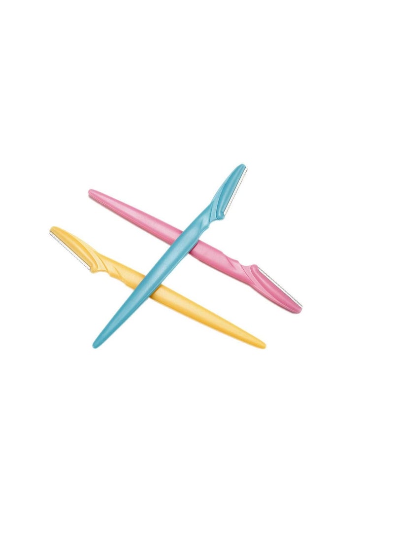 ORiTi Eyebrow Razor 3 Pack Trimmer Shape Shaver with Precision Cover for Men and Women, Precision Sharpness for Trimming and Shaping Eyebrows 3 Colors - Image 2