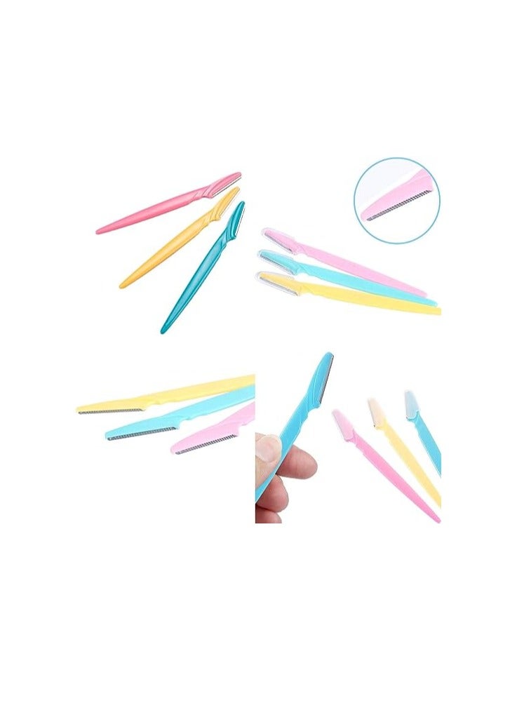 ORiTi Eyebrow Razor 3 Pack Trimmer Shape Shaver with Precision Cover for Men and Women, Precision Sharpness for Trimming and Shaping Eyebrows 3 Colors - Image 5