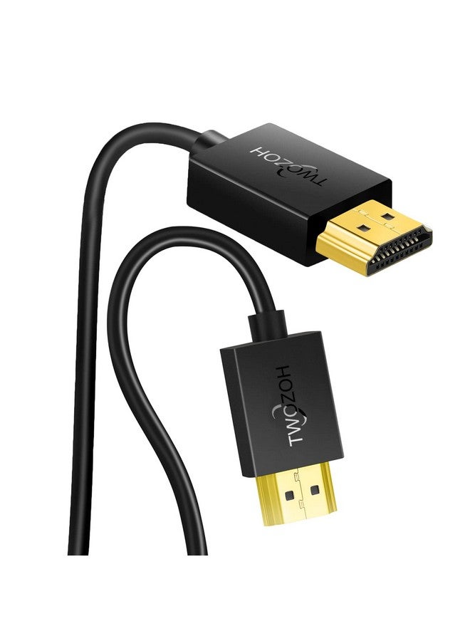 Twozoh كابل إتش دي إم آي مرن ونحيف 1 قدم كابل إتش دي إم آي ناعم ونحيف لدعم 4K@60Hz 2160P 1080P - Image 1