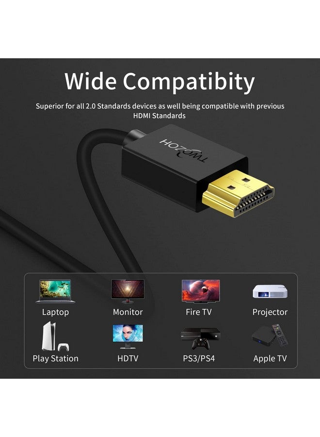Twozoh كابل إتش دي إم آي مرن ونحيف 1 قدم كابل إتش دي إم آي ناعم ونحيف لدعم 4K@60Hz 2160P 1080P - Image 3