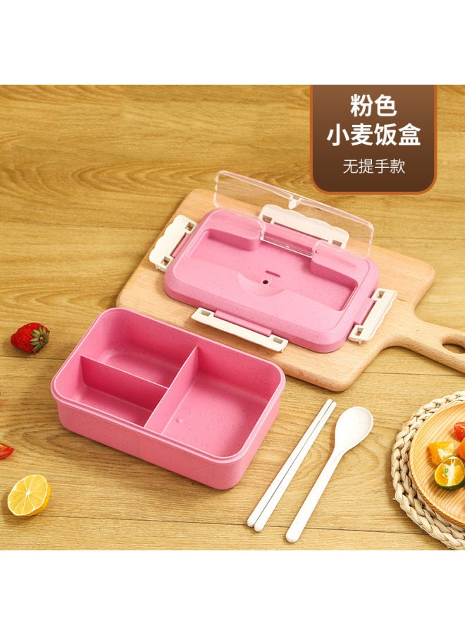 Wheat Straw Lunch Box, Microwaveable, Portable For Office Workers, Compartmentalized Plastic Bento Box, Pp Breakfast Cup