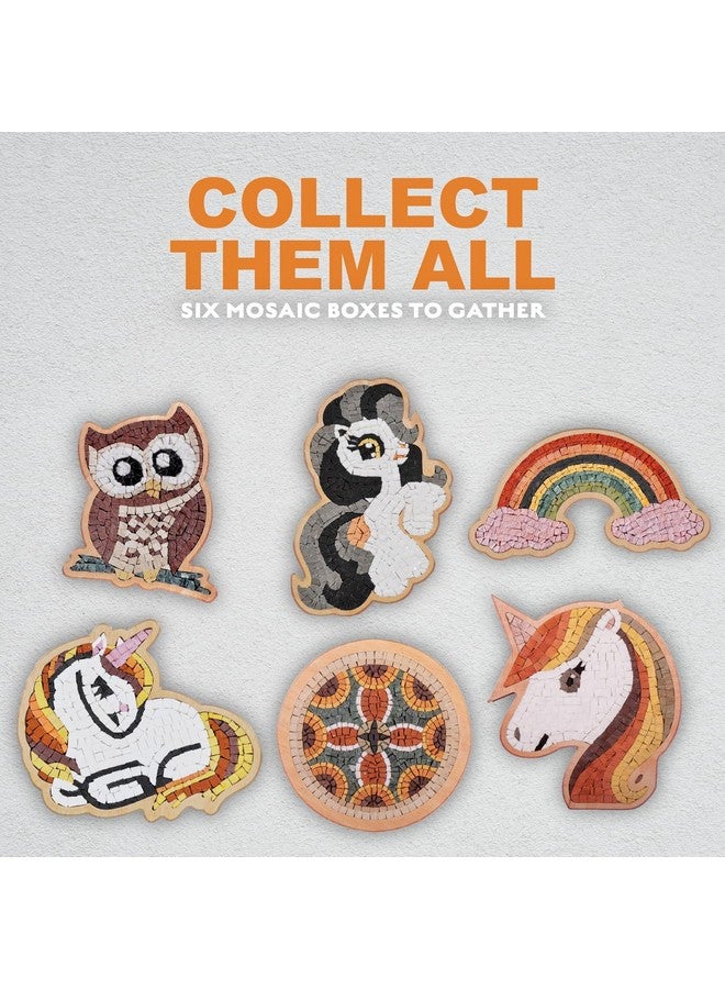 Continuum Games Mosaic Box Natural Stone Arts and Crafts Picture Puzzles DIY Craft Kit for Adults and Kids - Pony - Image 5