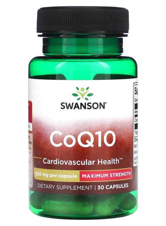 CoQ10 Maximum Strength 200 mg 30 Capsules