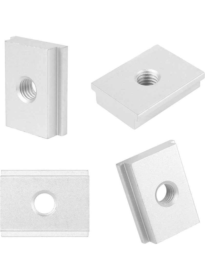 SOLARAE صمولة T M8، 10 قطع، صمولة T مصنوعة من الألمنيوم، صمولة T متداخلة، كتلة صمولة T للخشب، مثبت فتحة أدوات النجارة - Image 2