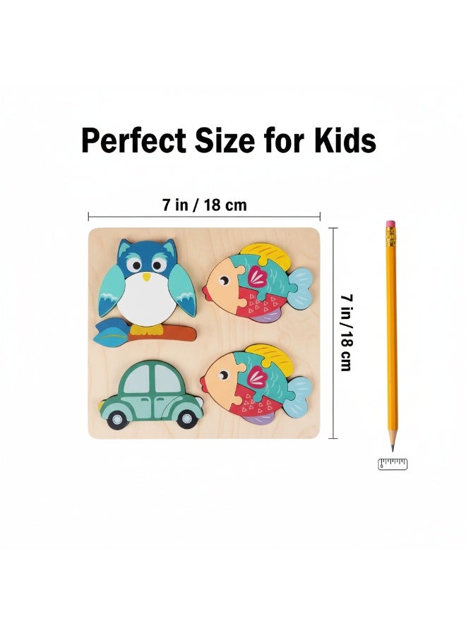 Y&D 3 Piece Set Children's Wooden 3D Puzzle Toy - Image 4