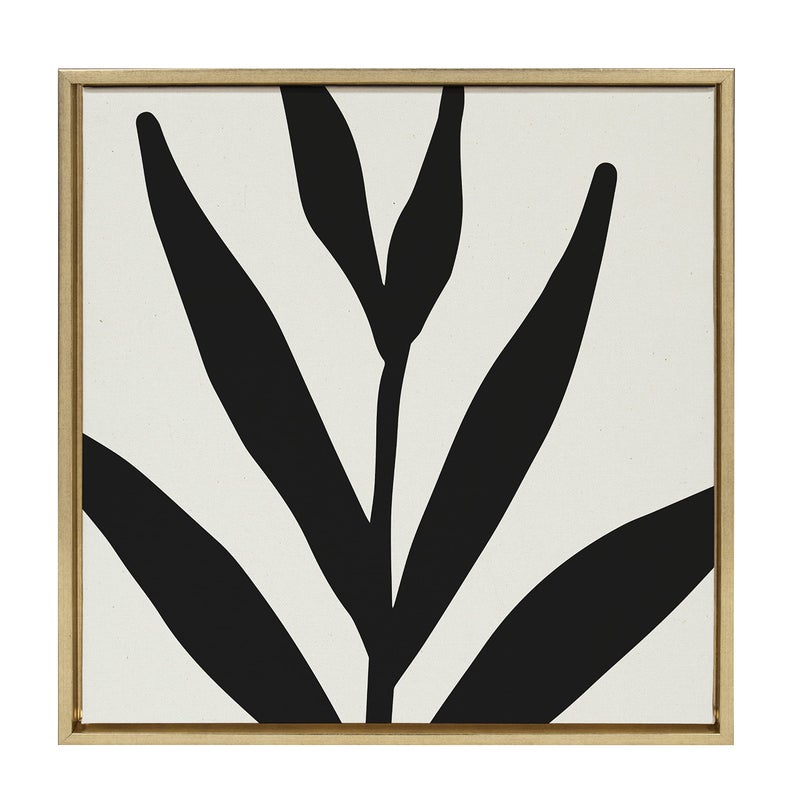 Kate and Laurel Kate and Laurel Sylvie Thinking of You Framed Canvas Wall Art by Rachel Lee of My Dream Wall 23x33 Gold Decorative Abstract Art for Wall 
