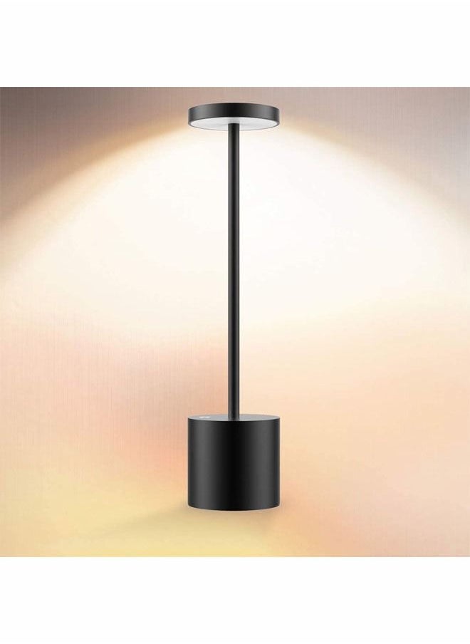 Cordless Table Lamp LED Touch Lamp Rechargeable Desk Lamp with Stepless Dimming Charging Completed Tip Light Portable Night Light for Indoor Outdoor