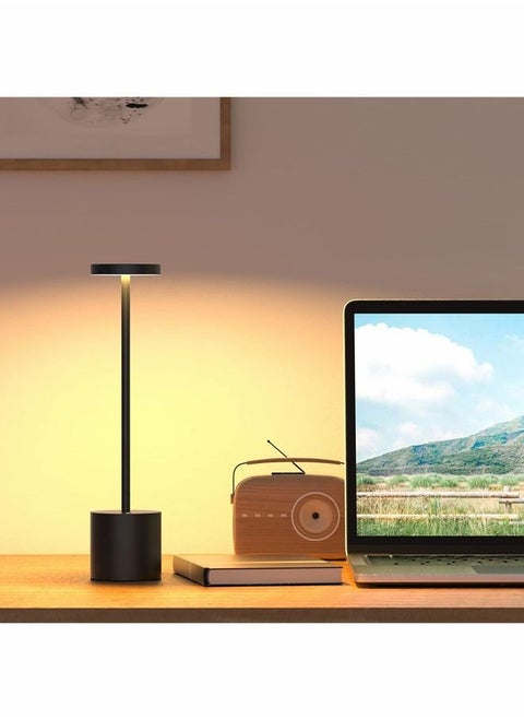 Cordless Table Lamp LED Touch Lamp Rechargeable Desk Lamp with Stepless Dimming Charging Completed Tip Light Portable Night Light for Indoor Outdoor