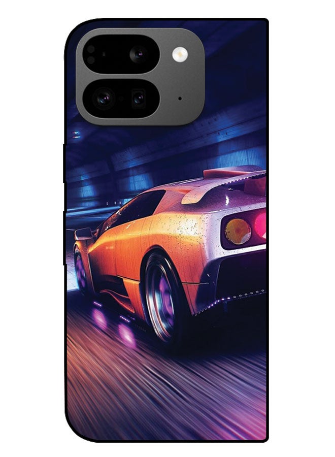 EYE CATCH Printed Protective Case Cover For Google Pixel Fold -  Yellow Car One Side - Image 1
