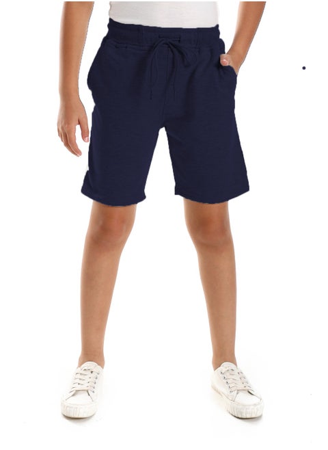 Cotton Shorts for Boys -  Navy Blue