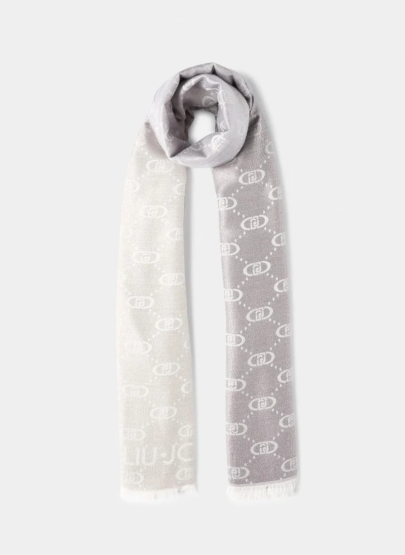 Liu Jo Monogram-pattern jacquard stole