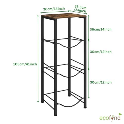 ecofynd 3 Tier Water Dispenser Stand with Top Shelf, Heavy Duty Water Cooler Storage Rack, 20 Litre Engineered Wood & Metal Bottle Holder for Home & Kitchen, Office, School, Hospitals, Restaurants - Image 3