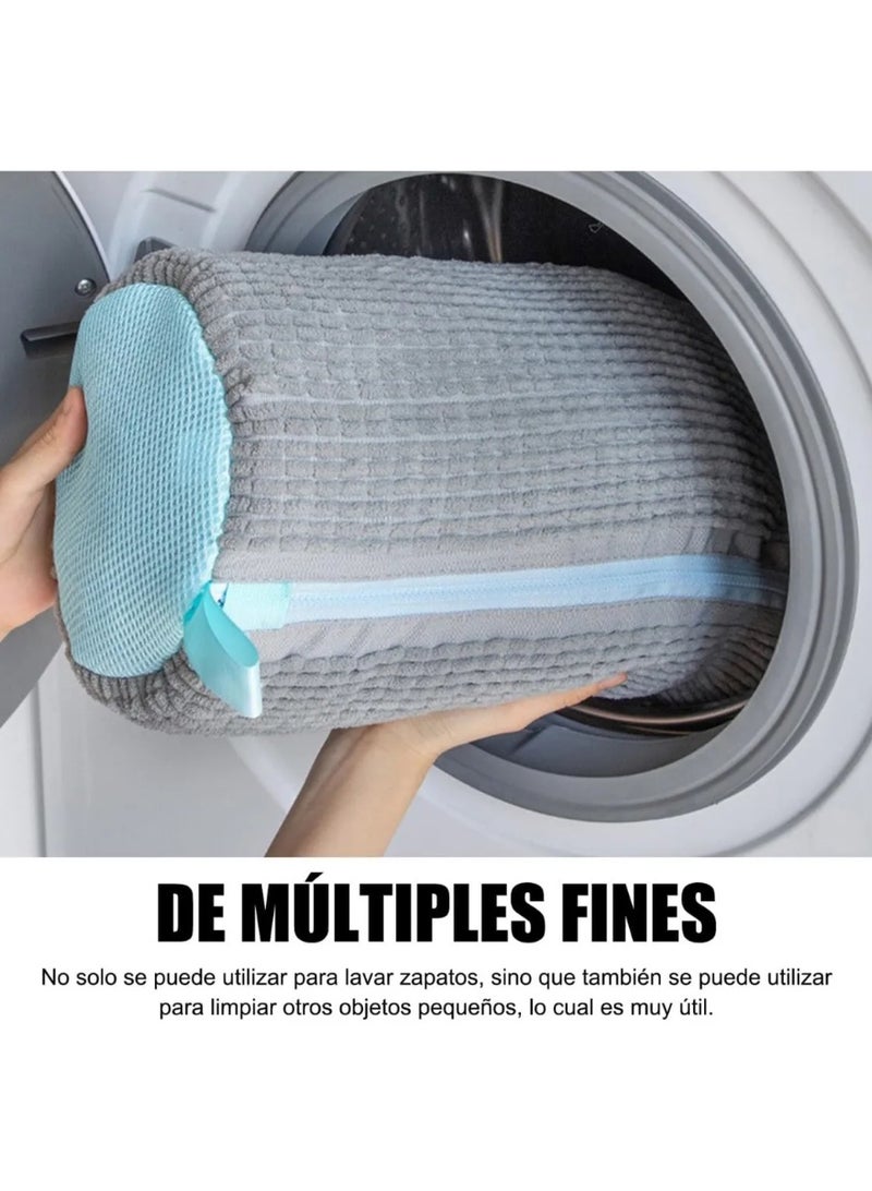 شنطة غسيل الأحذية والجزم والكوتشيات - كيس غسل الجزم للغسالات - شنطة غسيل أحذية قابلة لإعادة الاستخدام وقابلة للتعليق للغسالة والمجفف، شنطة أحذية للغسالة لجميع أنواع وأحجام الأحذية متعددة الالوان ( قطعه واحده ) - Image 3